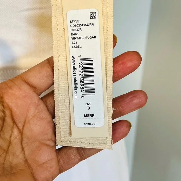 Alice + Olivia White Square Neck Mini Sundress - Picture 3 of 3